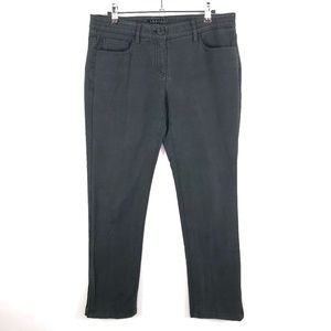 Theory Black Zip Ankle Pants Sz 8